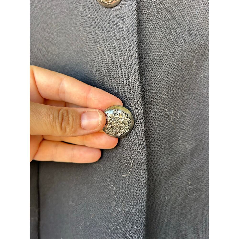 Ralph Lauren LRL Emblem Fitted Blazer Jacket Blazer Preppy 4 Petite Wool - Picture 6 of 7